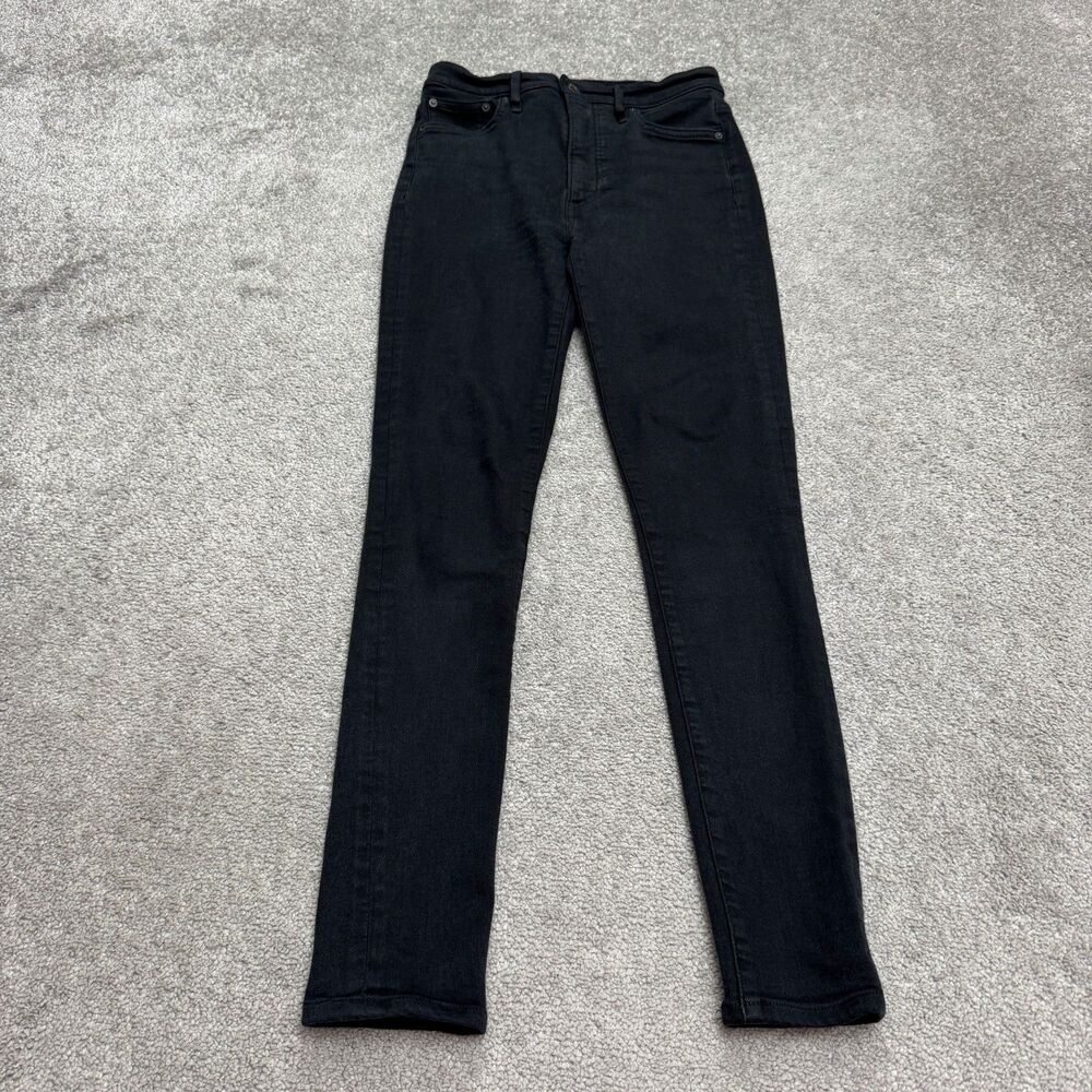 Denim Forum Aritzia The Lola High Rise Skinny Denim Jeans Women 26 Black Stretch